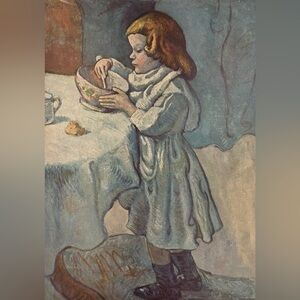 THE GOURMET, 1901 Original Vintage 50s Fine Art Print Pablo Picasso Deco Nouveau